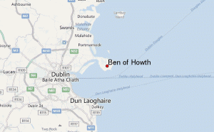 Location of Howth in relation to Dublin 